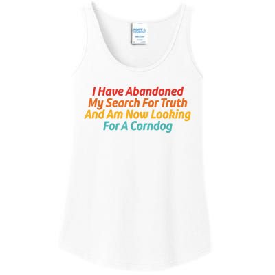 I Have Abandoned My Search For Truth Funny Retro Vintage Ladies Essential Tank