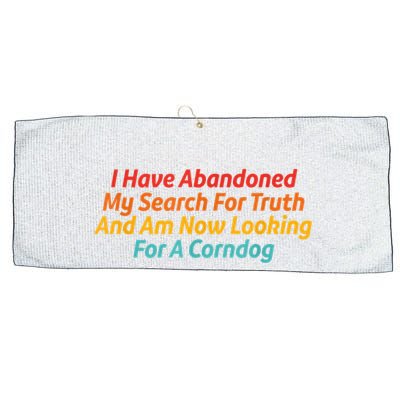 I Have Abandoned My Search For Truth Funny Retro Vintage Large Microfiber Waffle Golf Towel