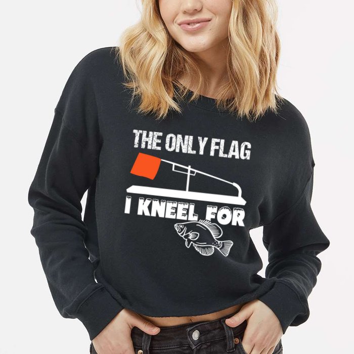 I Have A Crappie Attitude Funny Crappie Fishing Fisherman Cropped Pullover Crew