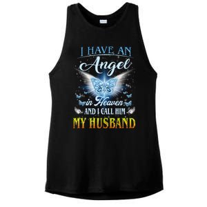 I Have An Angel In Heaven And I Call Him My Husband Memories Cool Gift Ladies PosiCharge Tri-Blend Wicking Tank