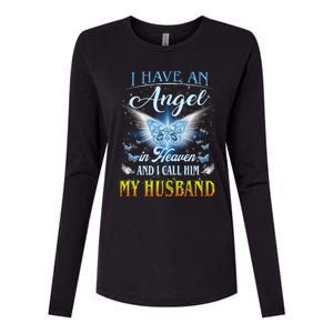 I Have An Angel In Heaven And I Call Him My Husband Memories Cool Gift Womens Cotton Relaxed Long Sleeve T-Shirt