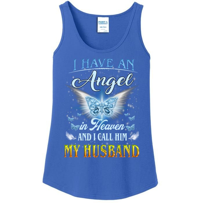 I Have An Angel In Heaven And I Call Him My Husband Memories Cool Gift Ladies Essential Tank