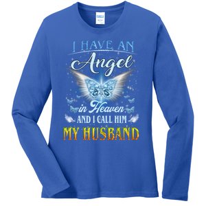 I Have An Angel In Heaven And I Call Him My Husband Memories Cool Gift Ladies Long Sleeve Shirt