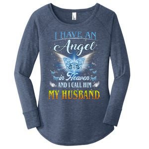 I Have An Angel In Heaven And I Call Him My Husband Memories Cool Gift Women's Perfect Tri Tunic Long Sleeve Shirt