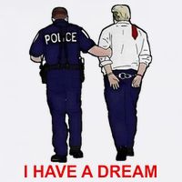 I Have A Dream Police Arrest Trump Flatbill Hat
