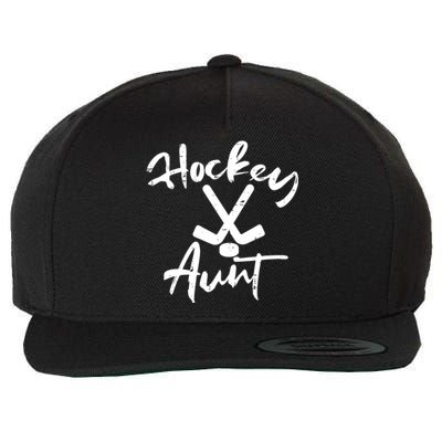 Ice Hockey Aunt Cute Mothers Day Aunty Auntie Nephew Great Gift Wool Snapback Cap