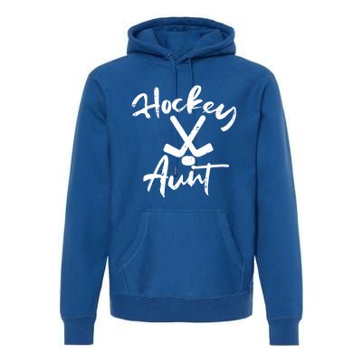 Ice Hockey Aunt Cute Mothers Day Aunty Auntie Nephew Great Gift Premium Hoodie