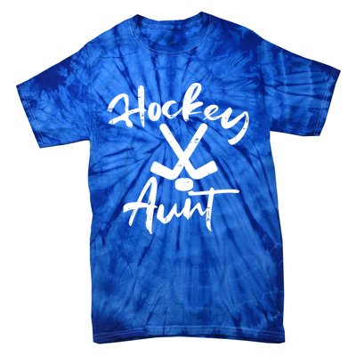 Ice Hockey Aunt Cute Mothers Day Aunty Auntie Nephew Great Gift Tie-Dye T-Shirt