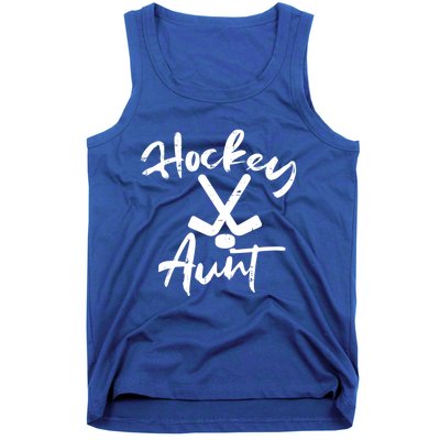 Ice Hockey Aunt Cute Mothers Day Aunty Auntie Nephew Great Gift Tank Top