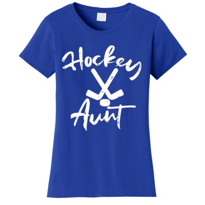 Ice Hockey Aunt Cute Mothers Day Aunty Auntie Nephew Great Gift Women's T-Shirt