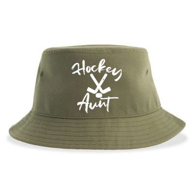 Ice Hockey Aunt Cute Mothers Day Aunty Auntie Nephew Great Gift Sustainable Bucket Hat