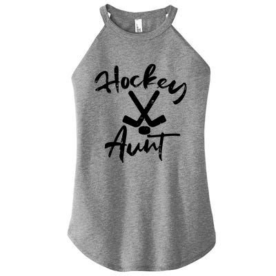 Ice Hockey Aunt Cute Mothers Day Aunty Auntie Nephew Great Gift Women’s Perfect Tri Rocker Tank