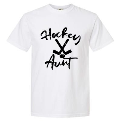 Ice Hockey Aunt Cute Mothers Day Aunty Auntie Nephew Great Gift Garment-Dyed Heavyweight T-Shirt