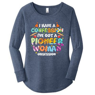 I Have A Confession I’ve Got Pioneer Woman Obsession Women's Perfect Tri Tunic Long Sleeve Shirt