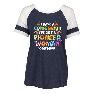 I Have A Confession I’ve Got Pioneer Woman Obsession Enza Ladies Jersey Colorblock Tee