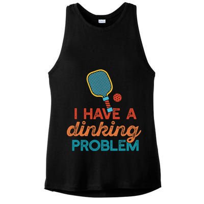 I HAVE A DINKING PROBLEM PICKLEBALL Dink Pickle Ball Meme Ladies PosiCharge Tri-Blend Wicking Tank
