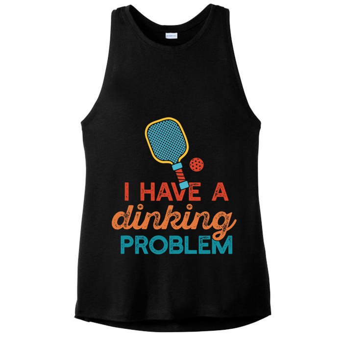 I HAVE A DINKING PROBLEM PICKLEBALL Dink Pickle Ball Meme Ladies PosiCharge Tri-Blend Wicking Tank