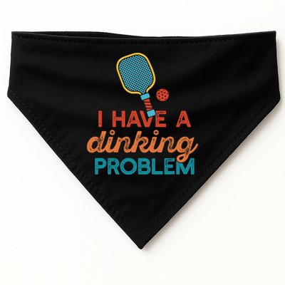 I HAVE A DINKING PROBLEM PICKLEBALL Dink Pickle Ball Meme USA-Made Doggie Bandana