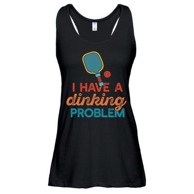 I HAVE A DINKING PROBLEM PICKLEBALL Dink Pickle Ball Meme Ladies Essential Flowy Tank