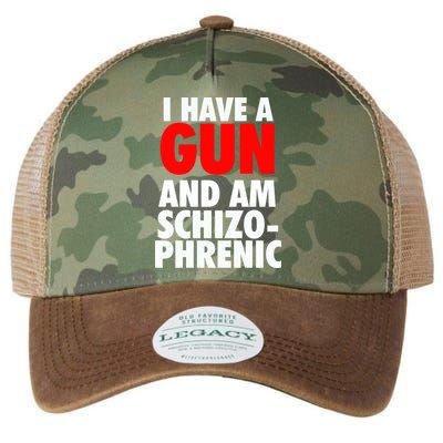 I Have A Gun And Am Schizophrenic Legacy Tie Dye Trucker Hat