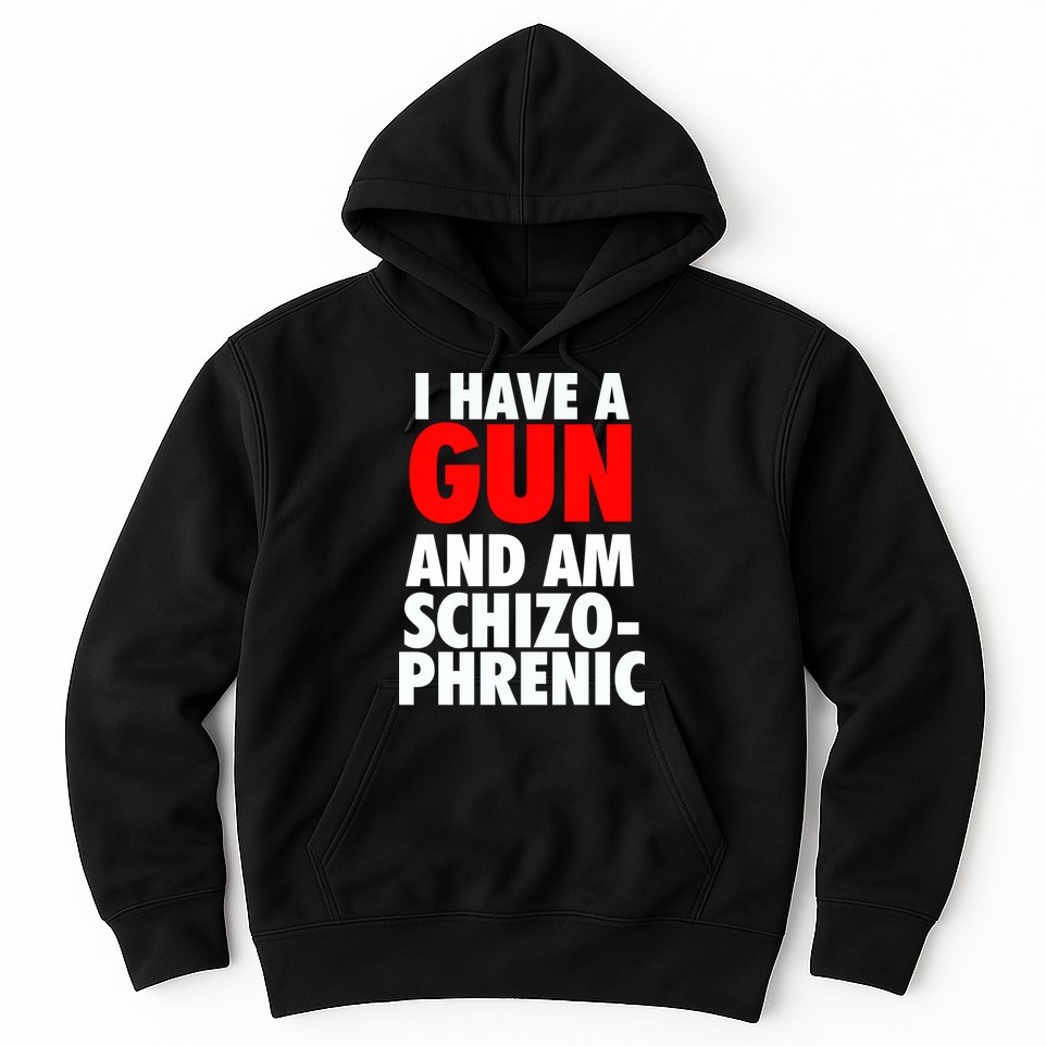 I Have A Gun And Am Schizophrenic Hoodie