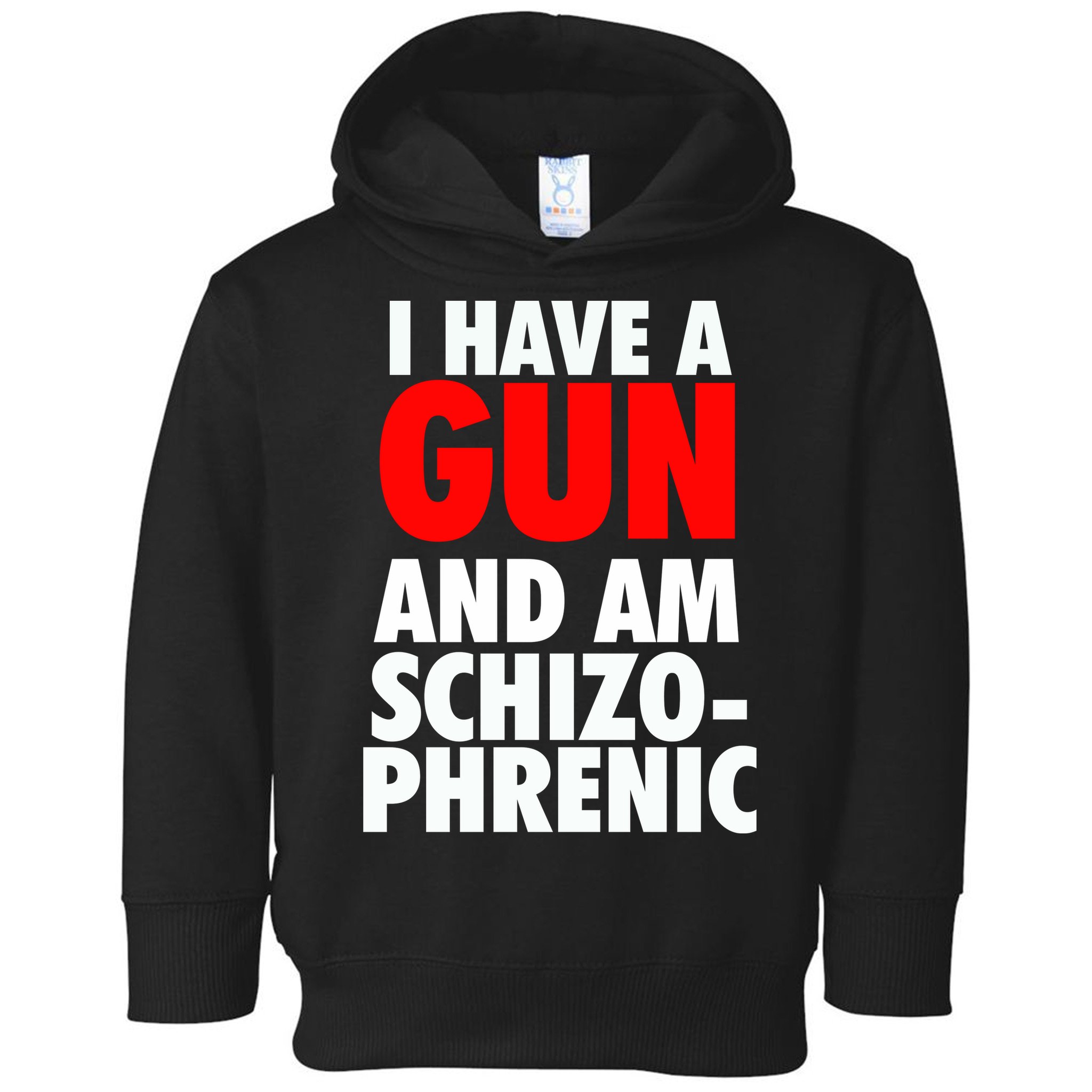 I Have A Gun And Am Schizophrenic Toddler Hoodie
