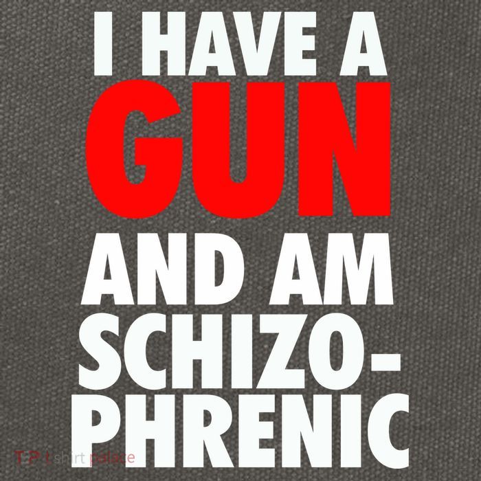 I Have A Gun And Am Schizophrenic Cotton Canvas Backpack