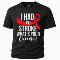 I Had A Stroke  Stroke Survivor Red Awareness Ribbon Performance Shirt
