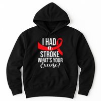 I Had A Stroke  Stroke Survivor Red Awareness Ribbon Hoodie