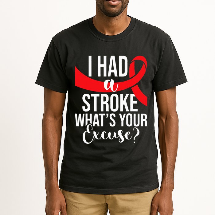 I Had A Stroke  Stroke Survivor Red Awareness Ribbon Tall T-Shirt