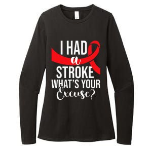 I Had A Stroke  Stroke Survivor Red Awareness Ribbon Womens CVC Long Sleeve Shirt