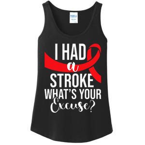 I Had A Stroke  Stroke Survivor Red Awareness Ribbon Ladies Essential Tank