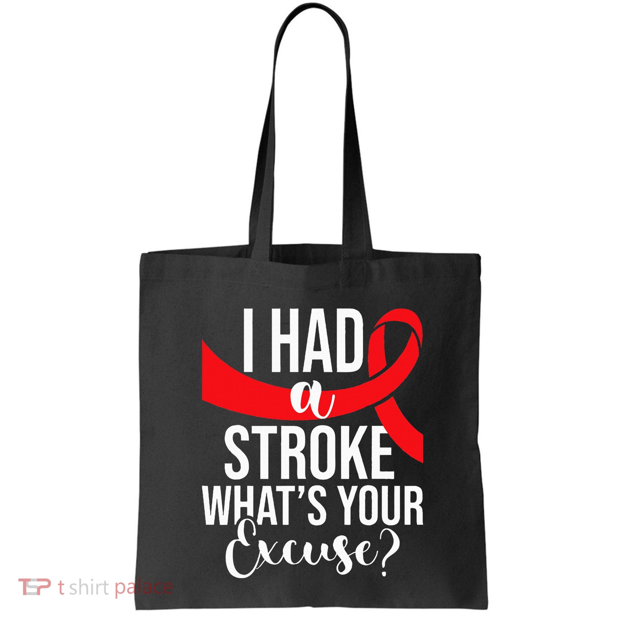 I Had A Stroke  Stroke Survivor Red Awareness Ribbon Bag
