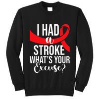I Had A Stroke  Stroke Survivor Red Awareness Ribbon Tall Sweatshirt