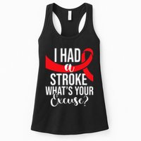 I Had A Stroke  Stroke Survivor Red Awareness Ribbon Womens Tank Top
