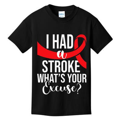 I Had A Stroke  Stroke Survivor Red Awareness Ribbon Kids T-Shirt