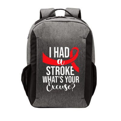 I Had A Stroke  Stroke Survivor Red Awareness Ribbon Vector Backpack