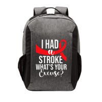 I Had A Stroke  Stroke Survivor Red Awareness Ribbon Vector Backpack