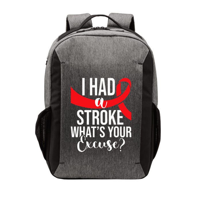I Had A Stroke  Stroke Survivor Red Awareness Ribbon Vector Backpack
