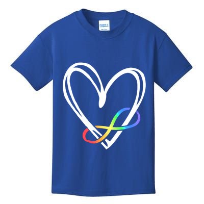 Infinity Heart Autism Awareness Love Needs No Words Tie Dye Funny Gift Kids T-Shirt