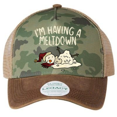 I'm Having A Meltdown Funny Snowman Legacy Tie Dye Trucker Hat