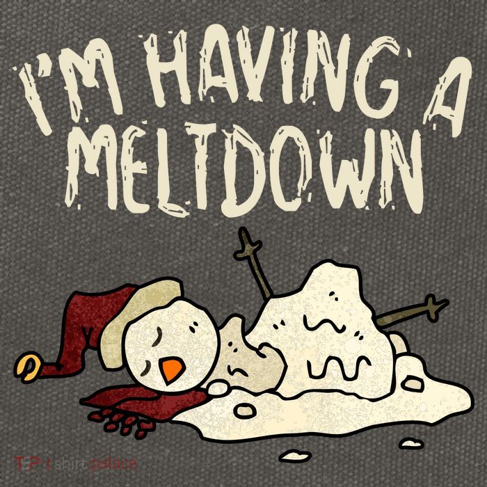 I'm Having A Meltdown Funny Snowman Cotton Canvas Backpack