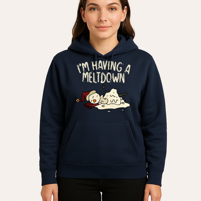 I'm Having A Meltdown Funny Snowman Hoodie