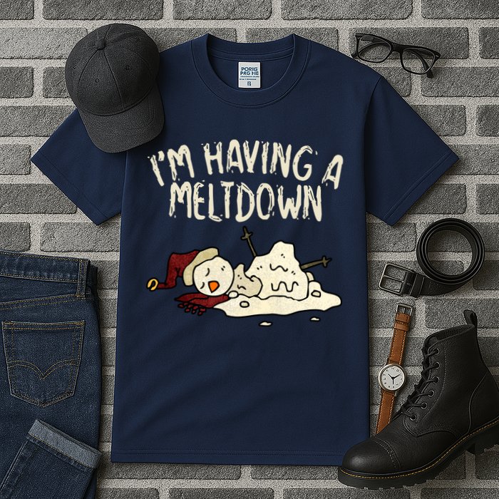 I'm Having A Meltdown Funny Snowman Tall T-Shirt