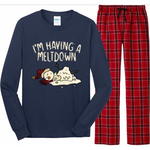 I'm Having A Meltdown Funny Snowman Long Sleeve Pajama Set