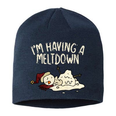 I'm Having A Meltdown Funny Snowman Sustainable Beanie