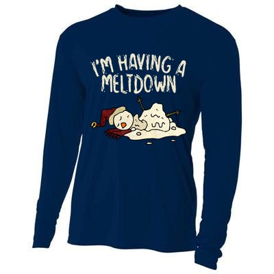 I'm Having A Meltdown Funny Snowman Cooling Performance Long Sleeve Crew