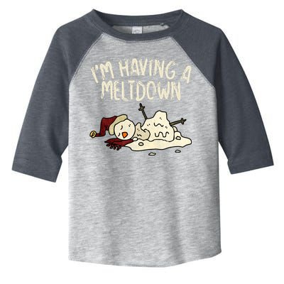 I'm Having A Meltdown Funny Snowman Toddler Fine Jersey T-Shirt