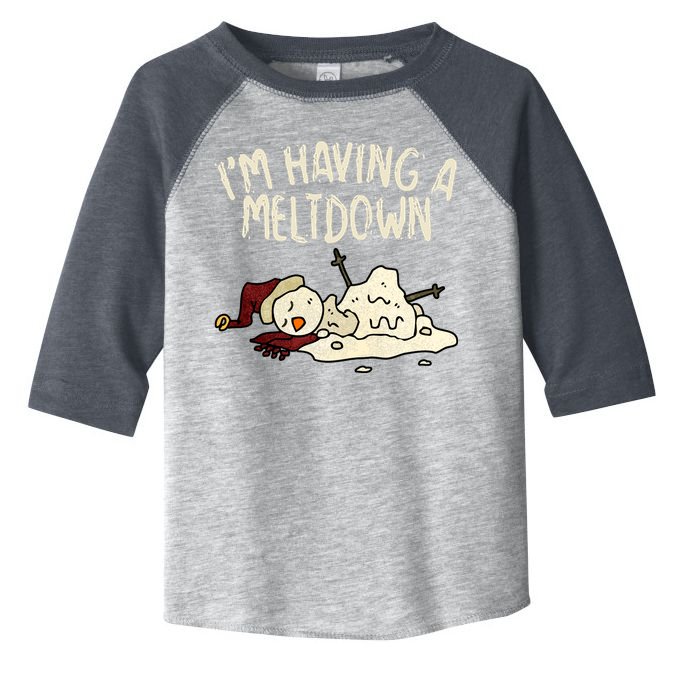 I'm Having A Meltdown Funny Snowman Toddler Fine Jersey T-Shirt