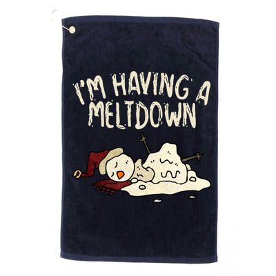 I'm Having A Meltdown Funny Snowman Golf Towel